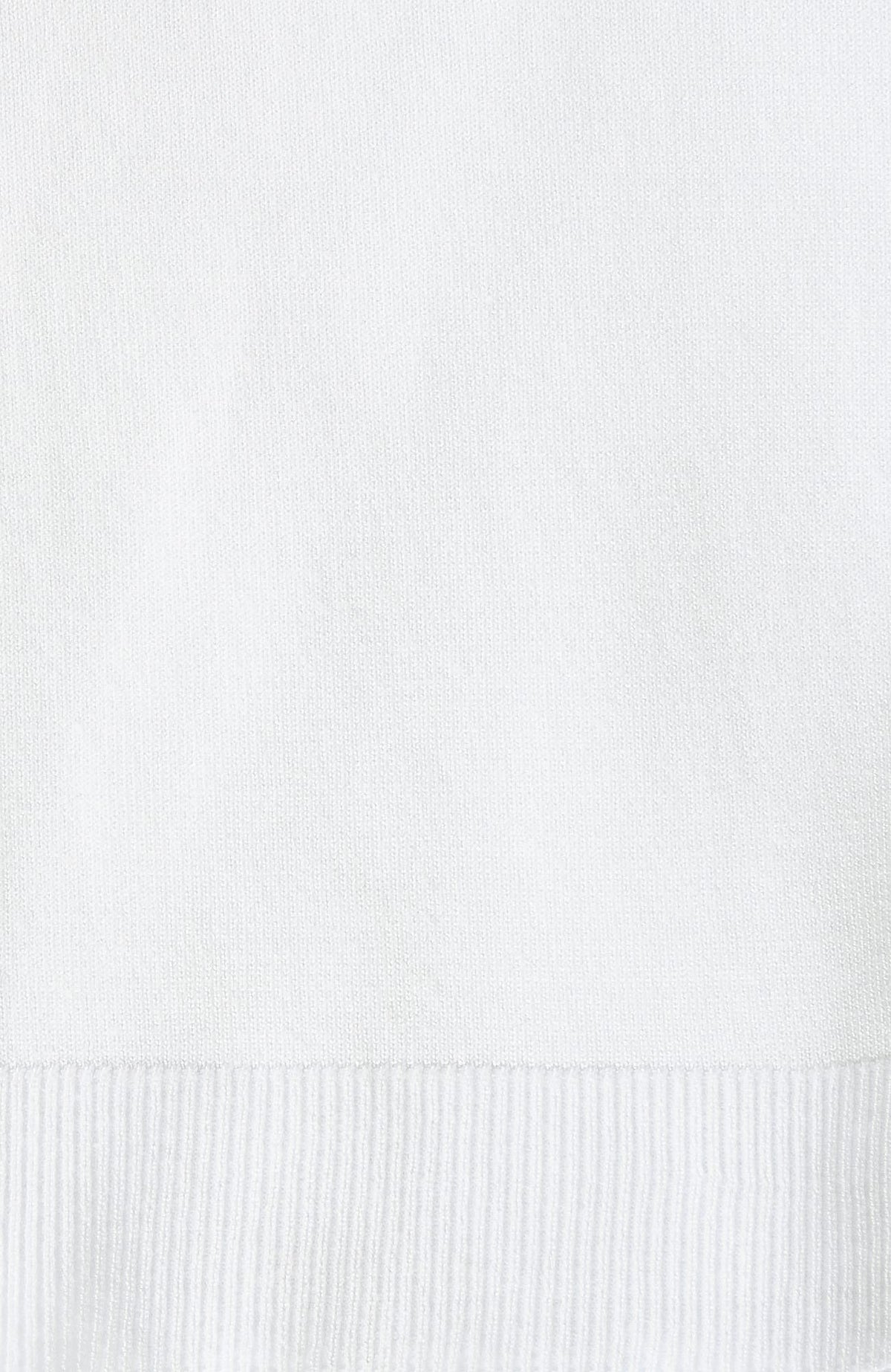 Sneek A Peek Knit Scarf White
