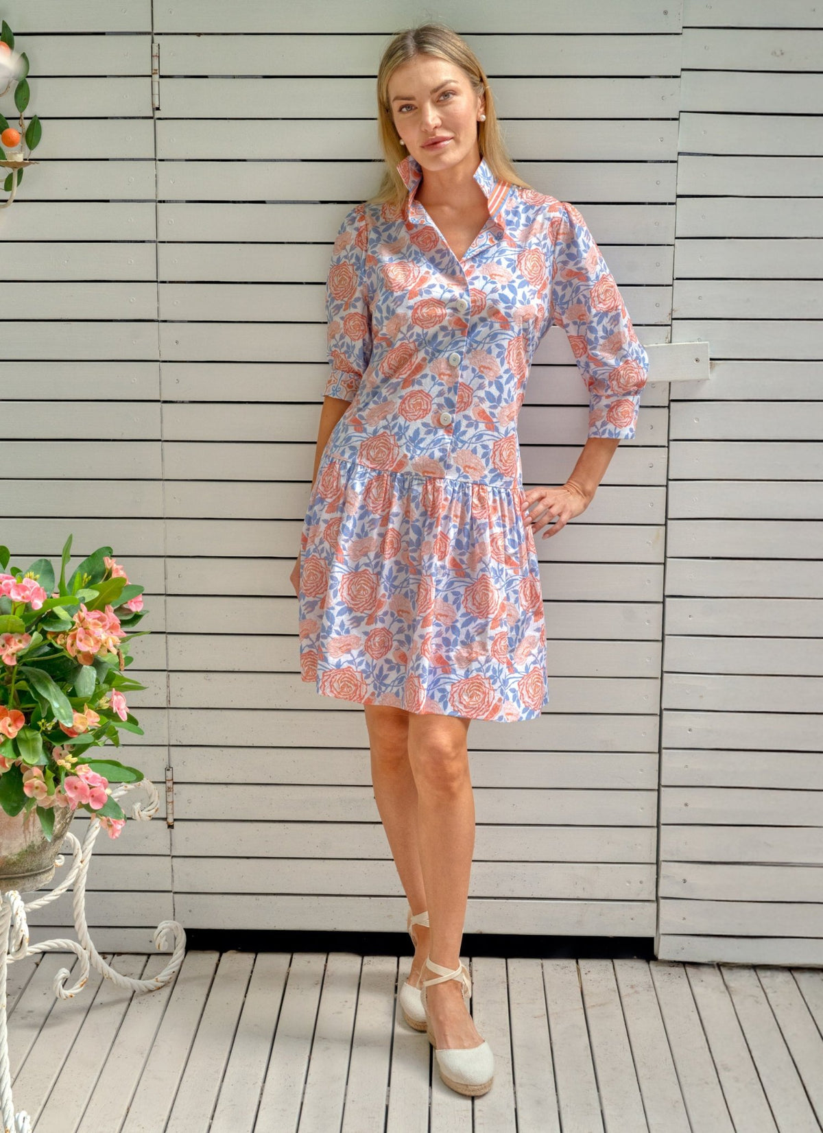 So Sweet Dress - Smell The Roses Peri Coral