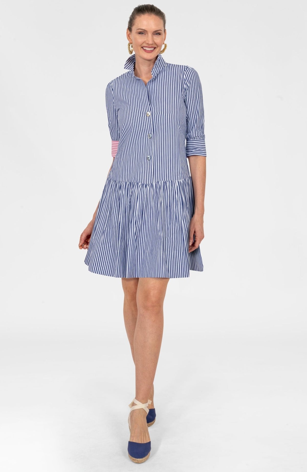 So Sweet Dress - Stripe Navy