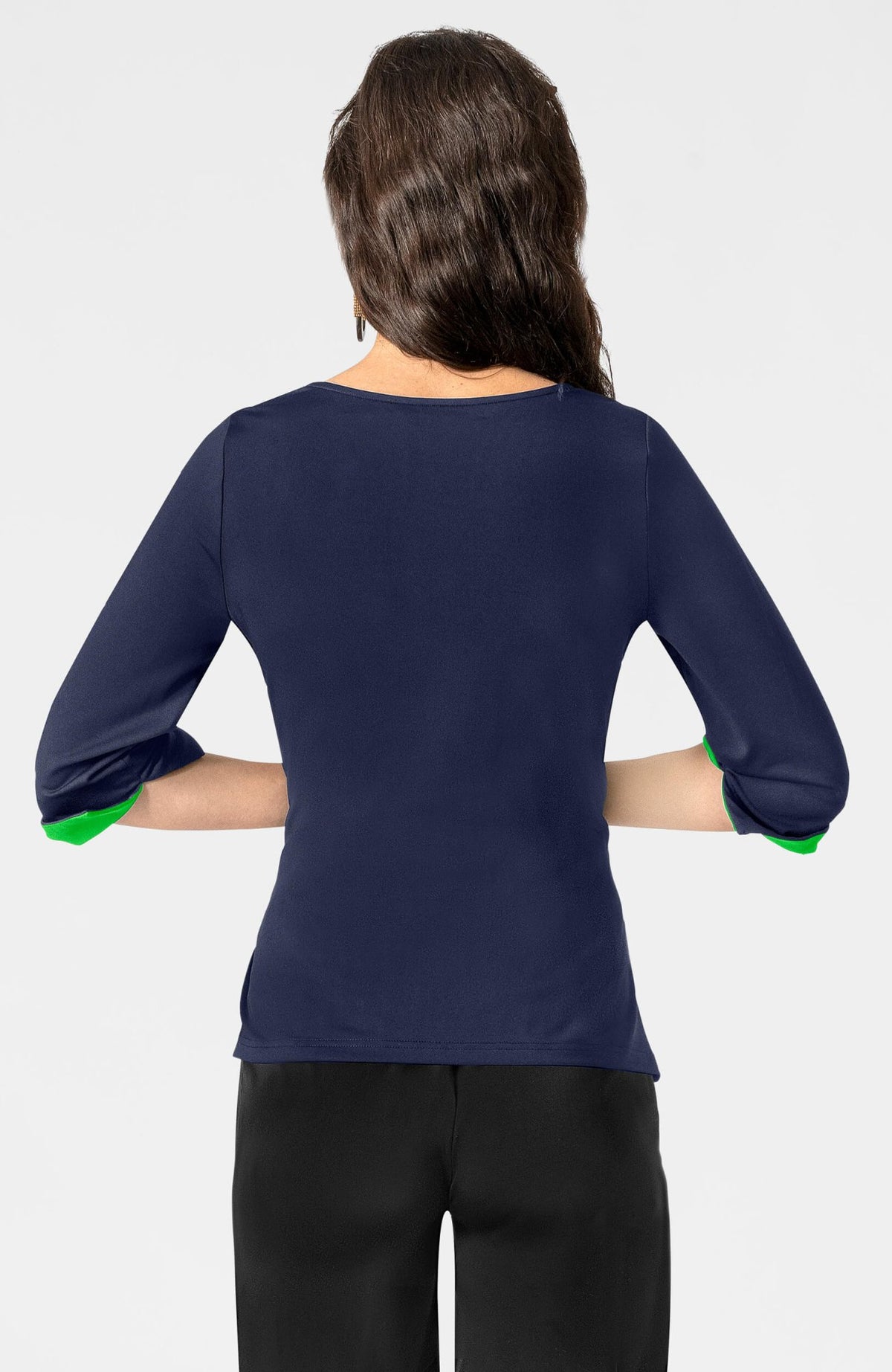 Solid Cinch & Tie Top Navy