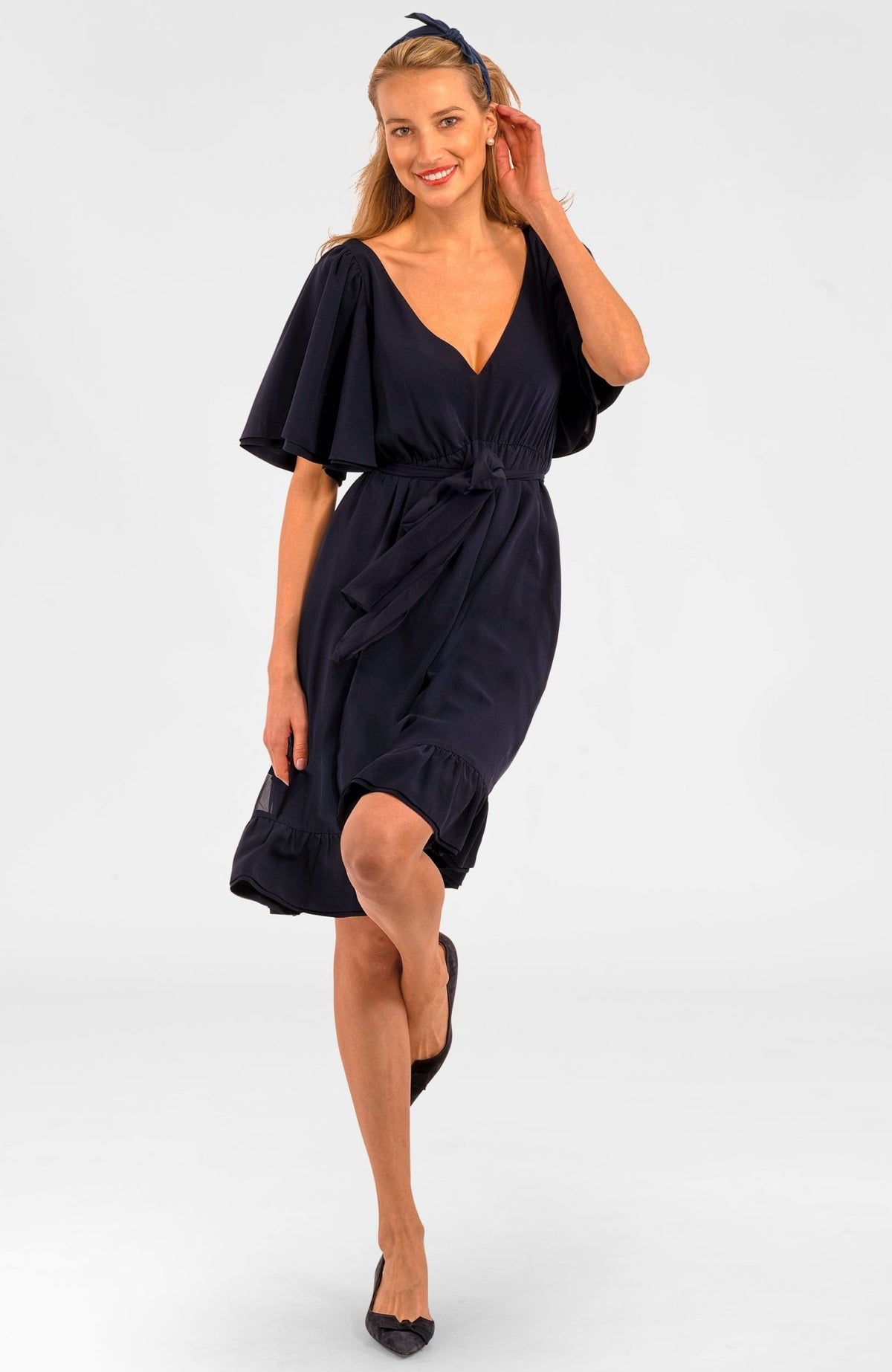 Solid Melody Dress - Final Sale Navy