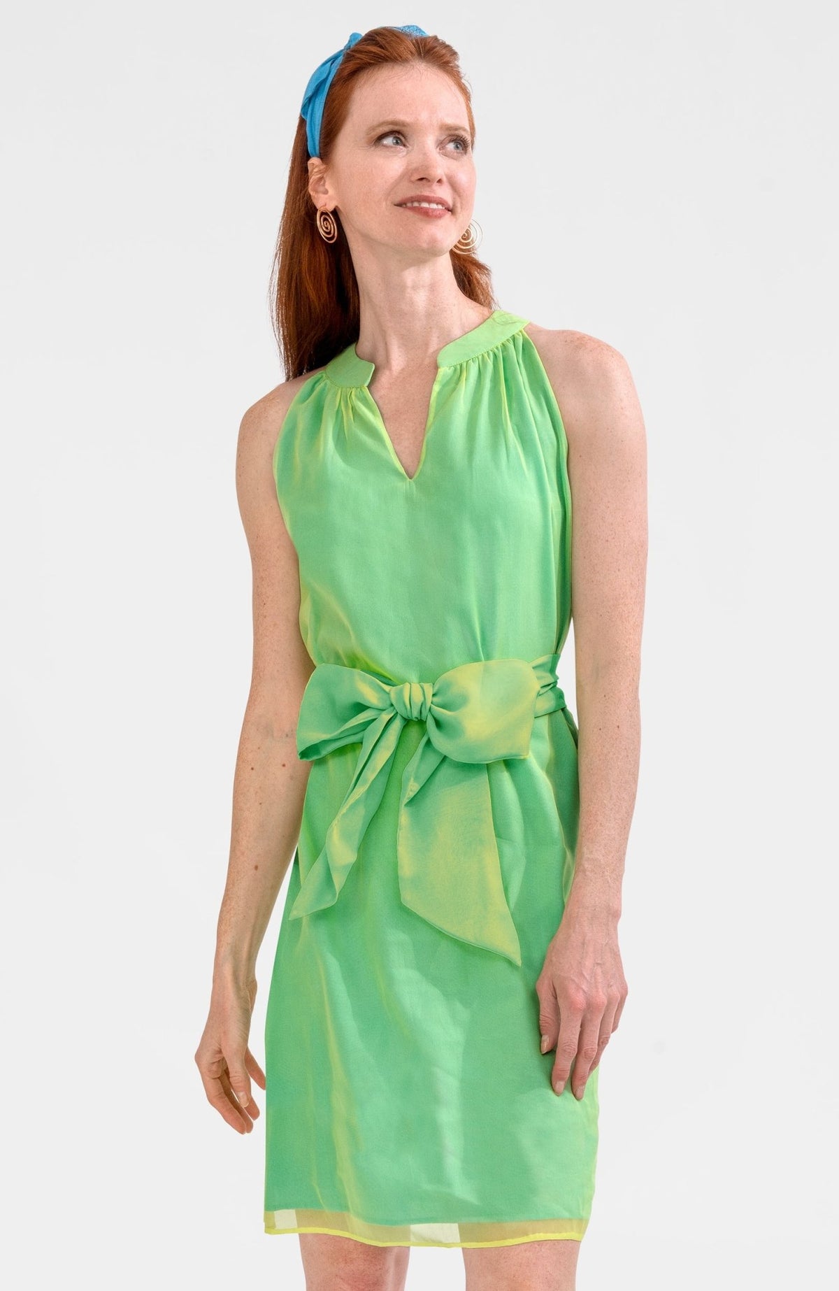 Sorbet Dress Lime Turq