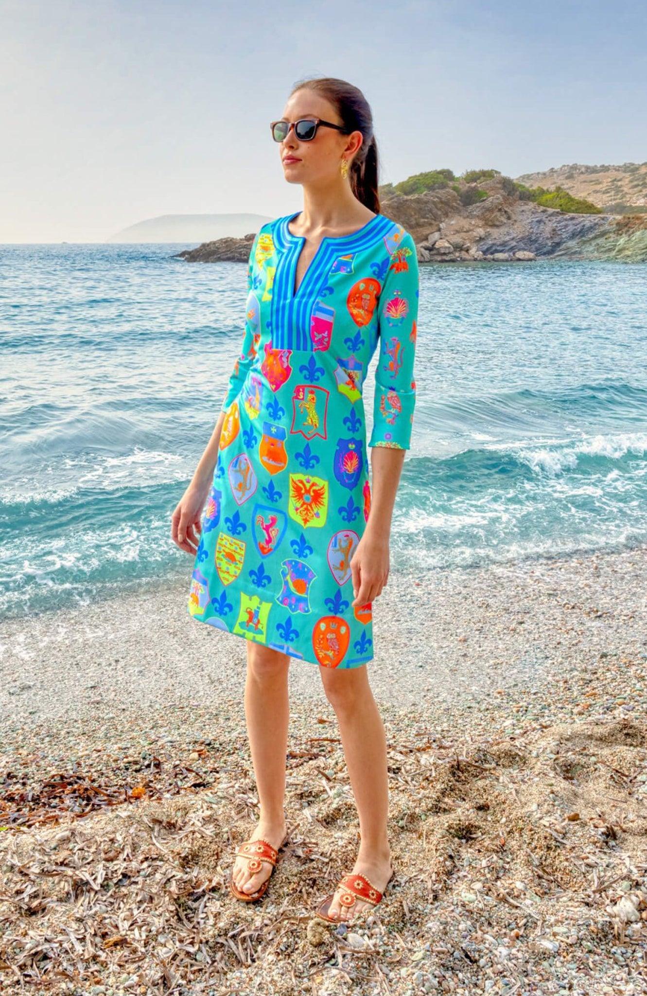 Split Neck Dress - Siena