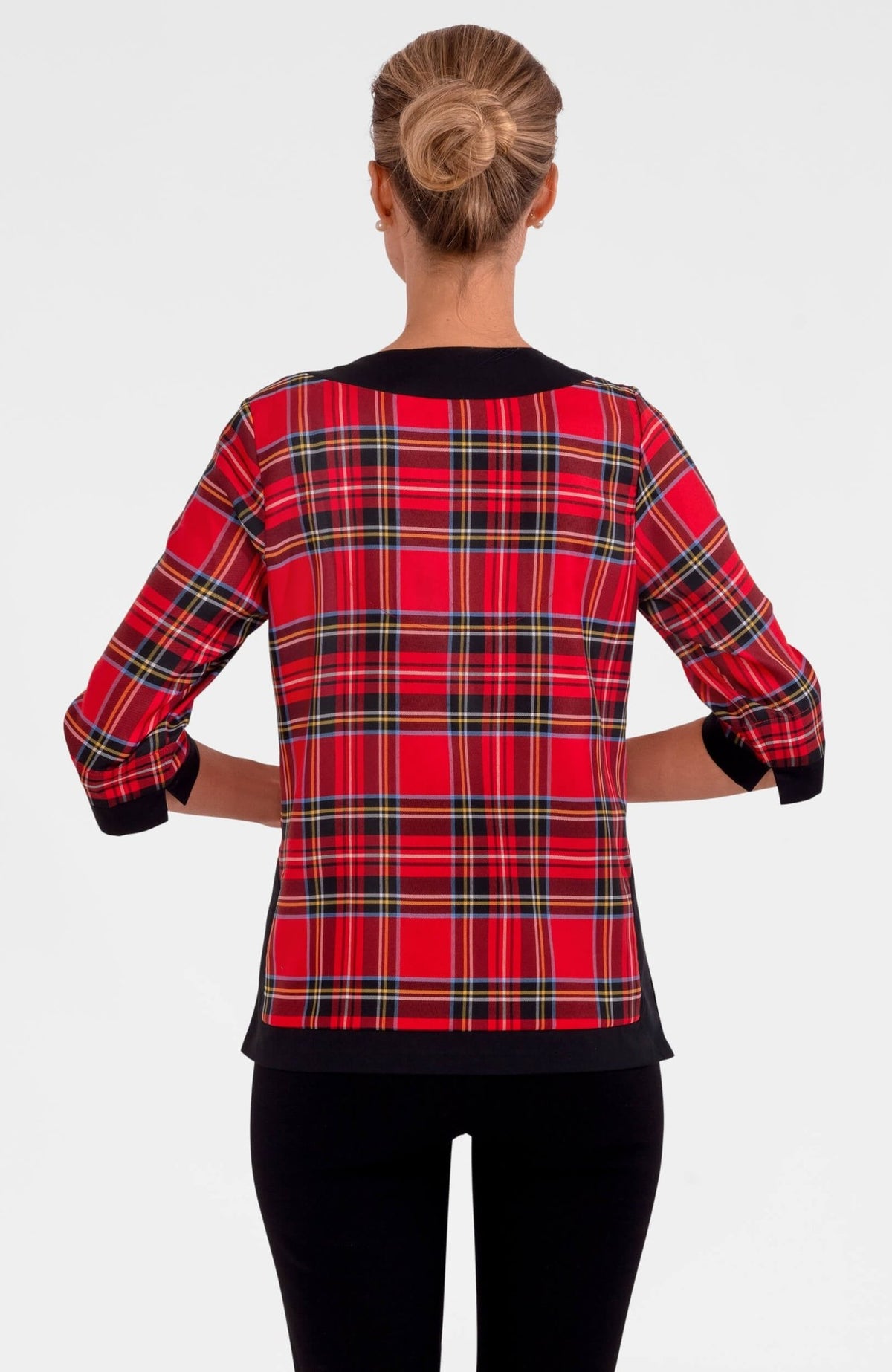 Split Neck Tunic - Duke of York Red Multi