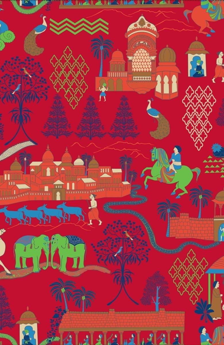 Ruffneck Dress - Jodhpur Journal - Final Sale Red