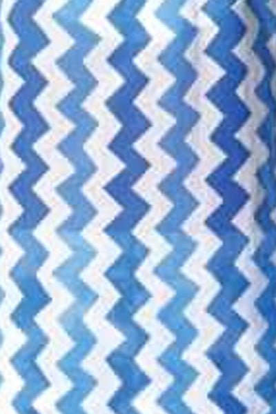 Split Neck Tunic - Zig Zag - Final Sale Blues