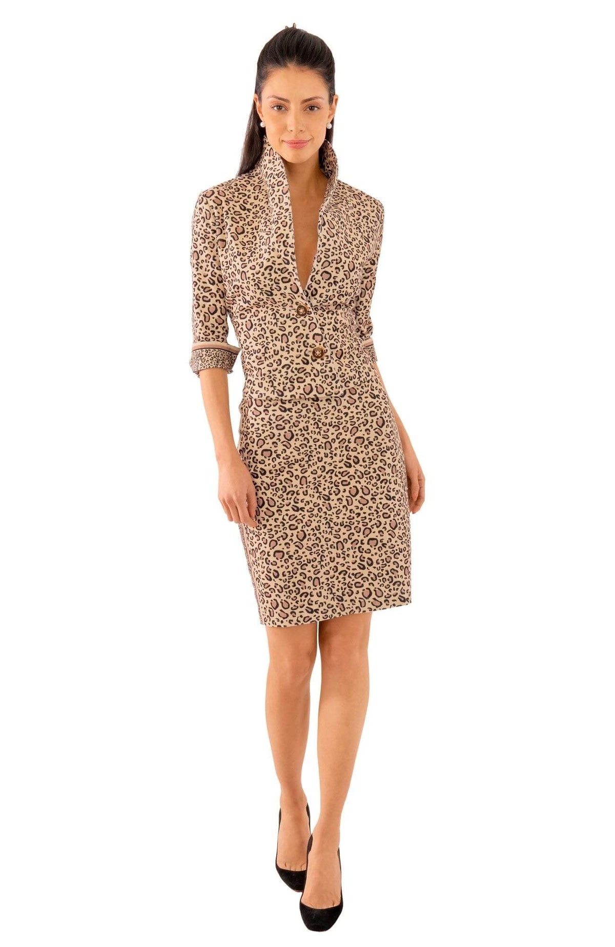 Stretch Corduroy Pencil Skirt - Cougar - Final Sale Khaki