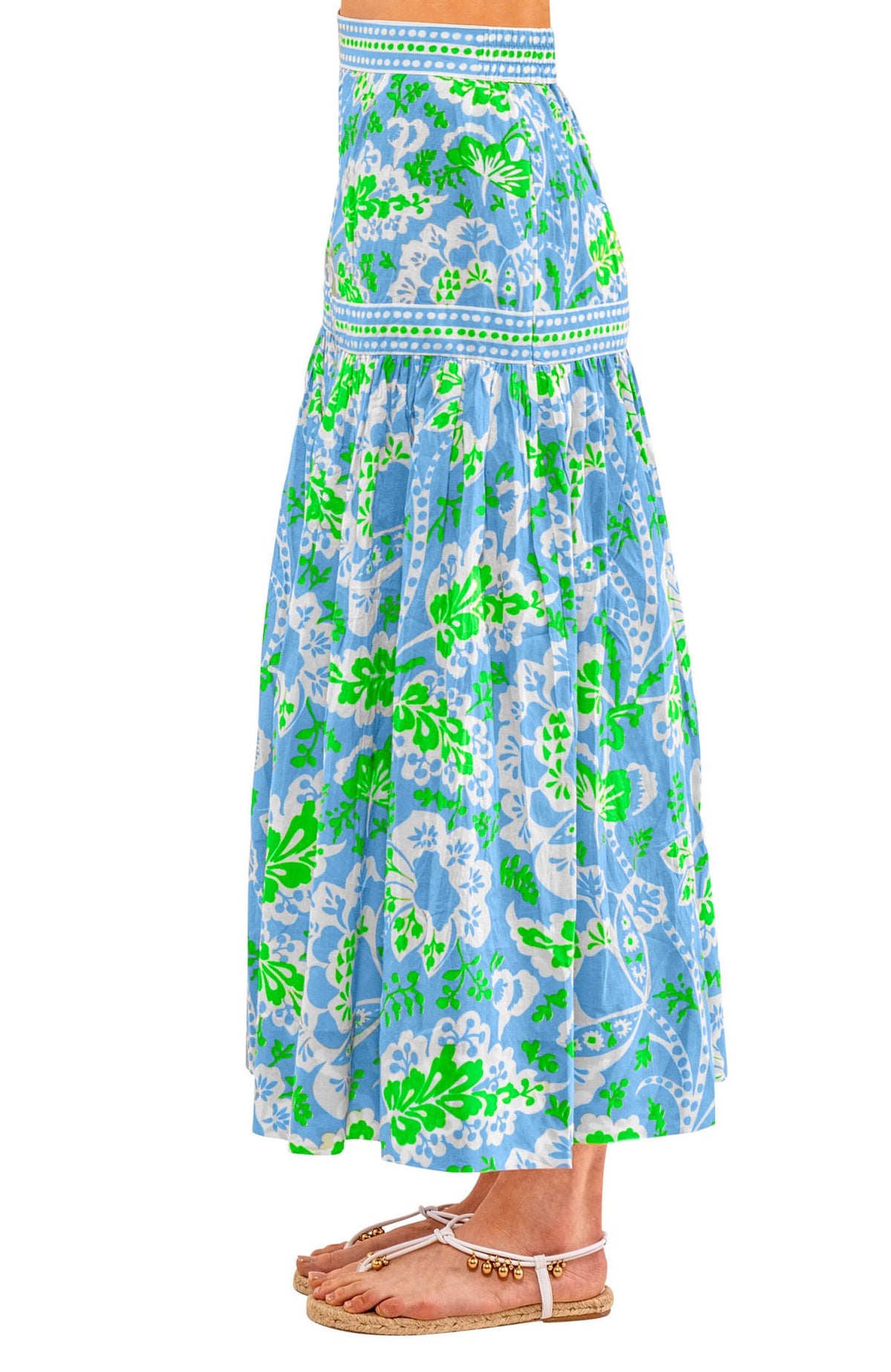 Summer Dreaming Skirt - Flora - Final Sale Periwink kelly