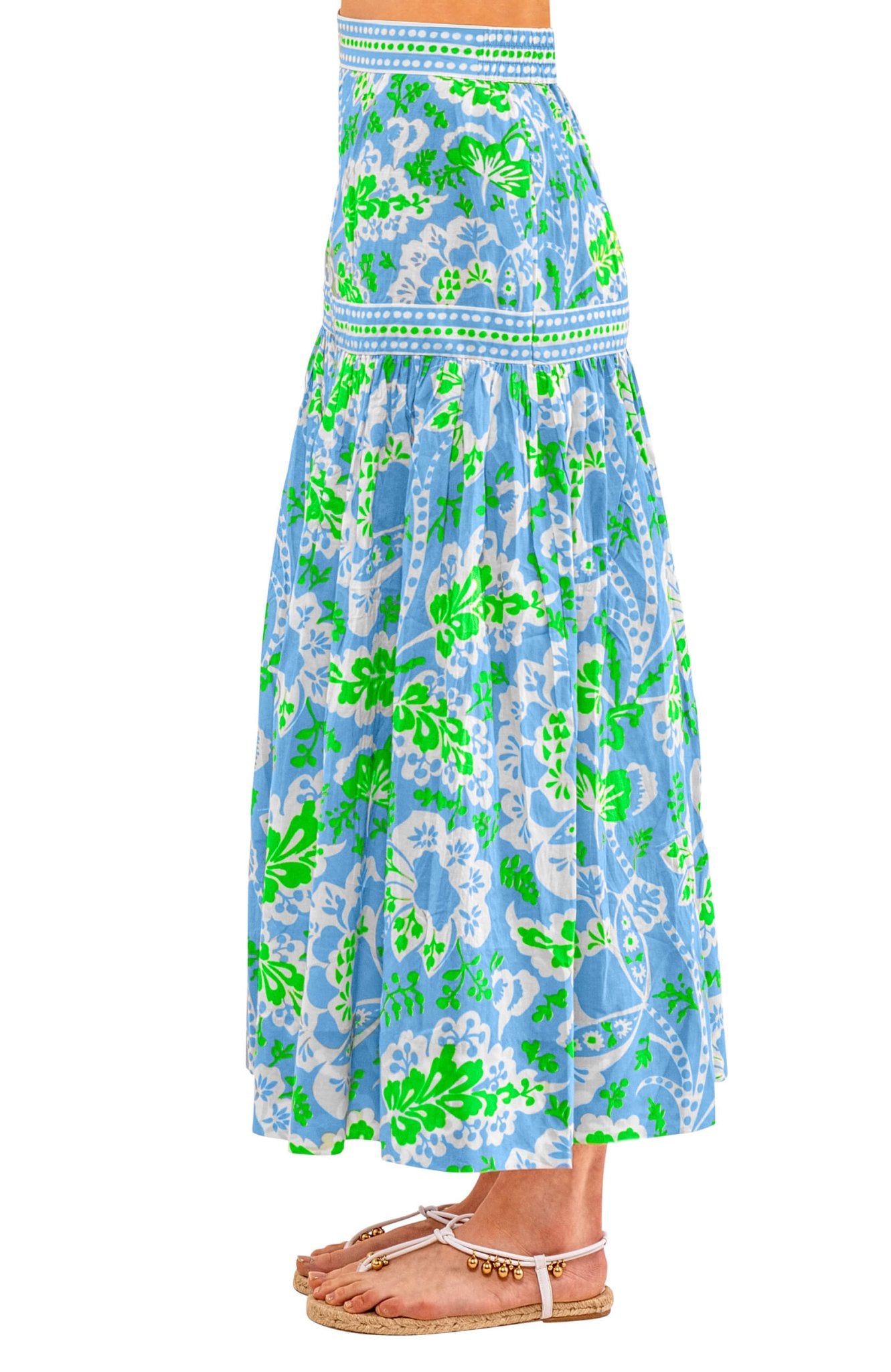 Summer Dreaming Skirt - Flora - Final Sale Periwink kelly