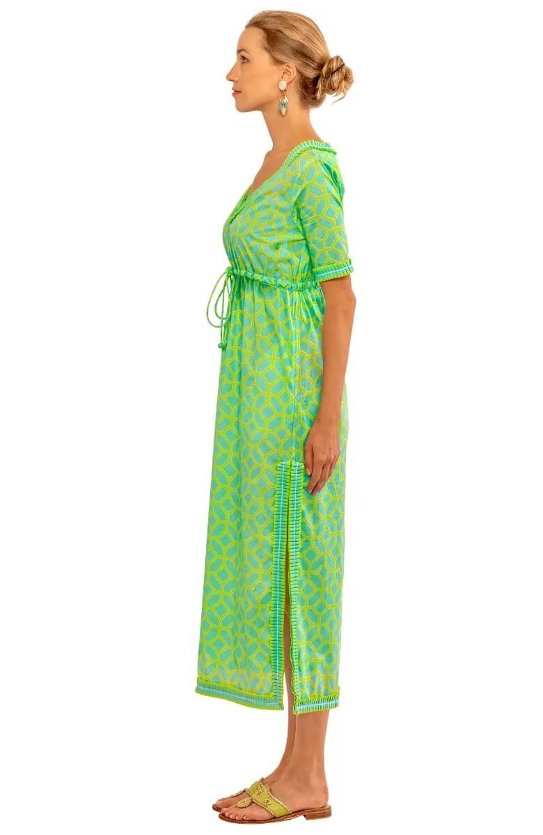 Surf's Up Dress - Lucy In The Sky With Diamonds Lime