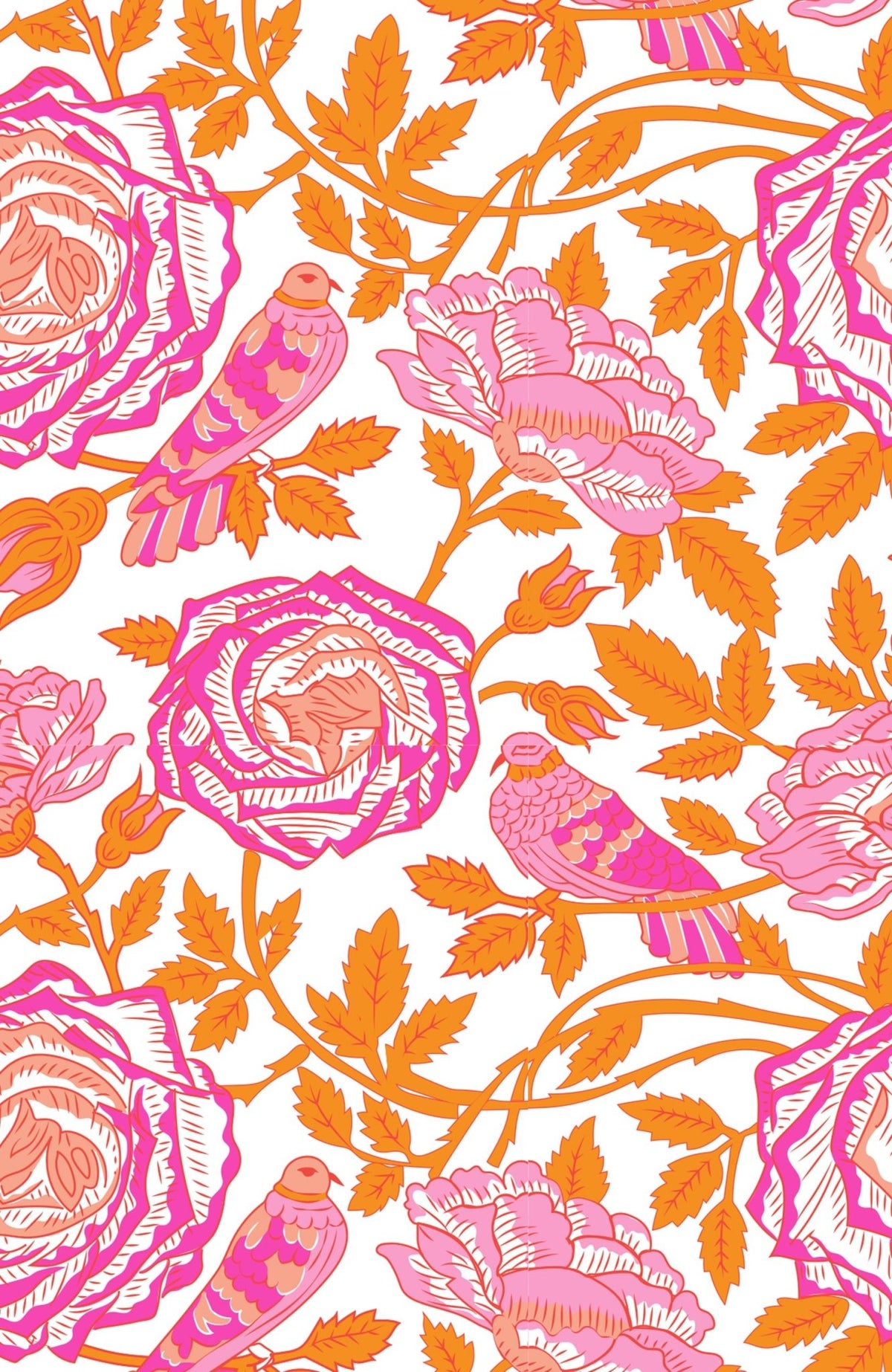 Swagger Dress - Smell The Roses Orange Pink