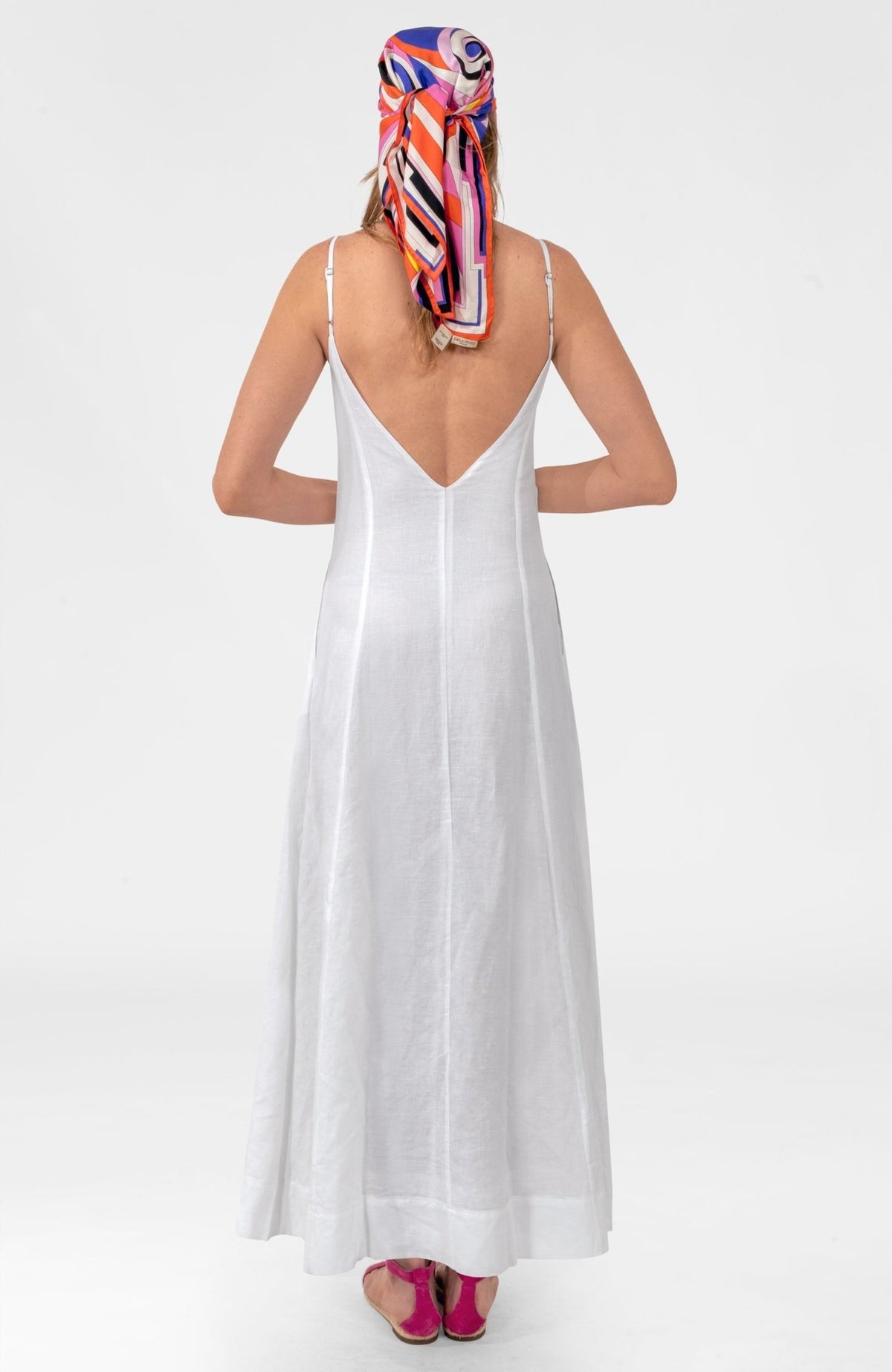 Sway And Twirl Dress- Linen White