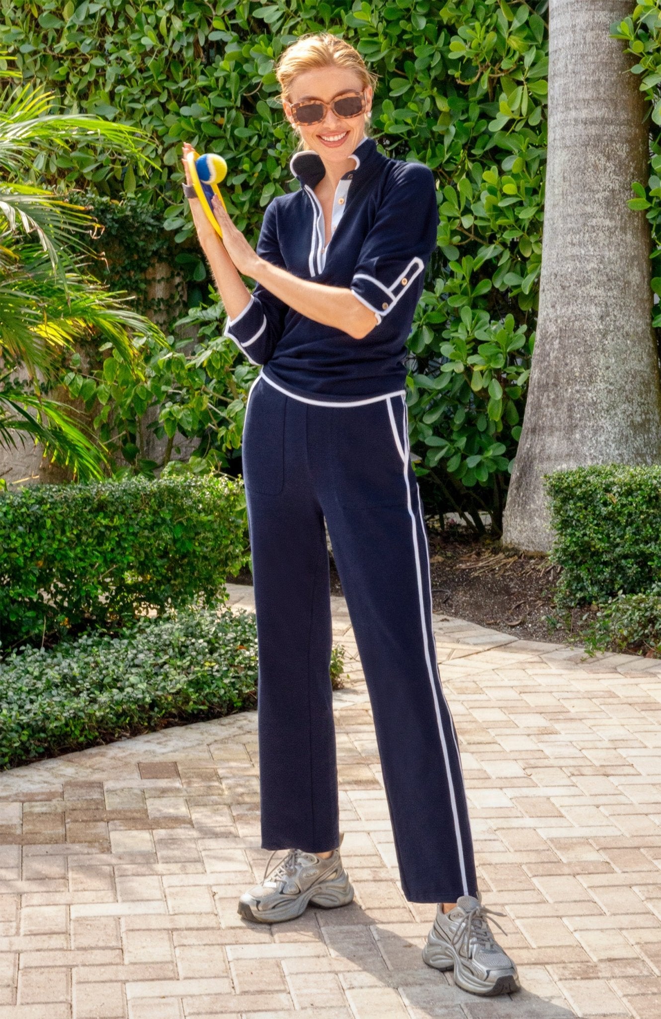 Sweatpants - Trim It Up Navy White