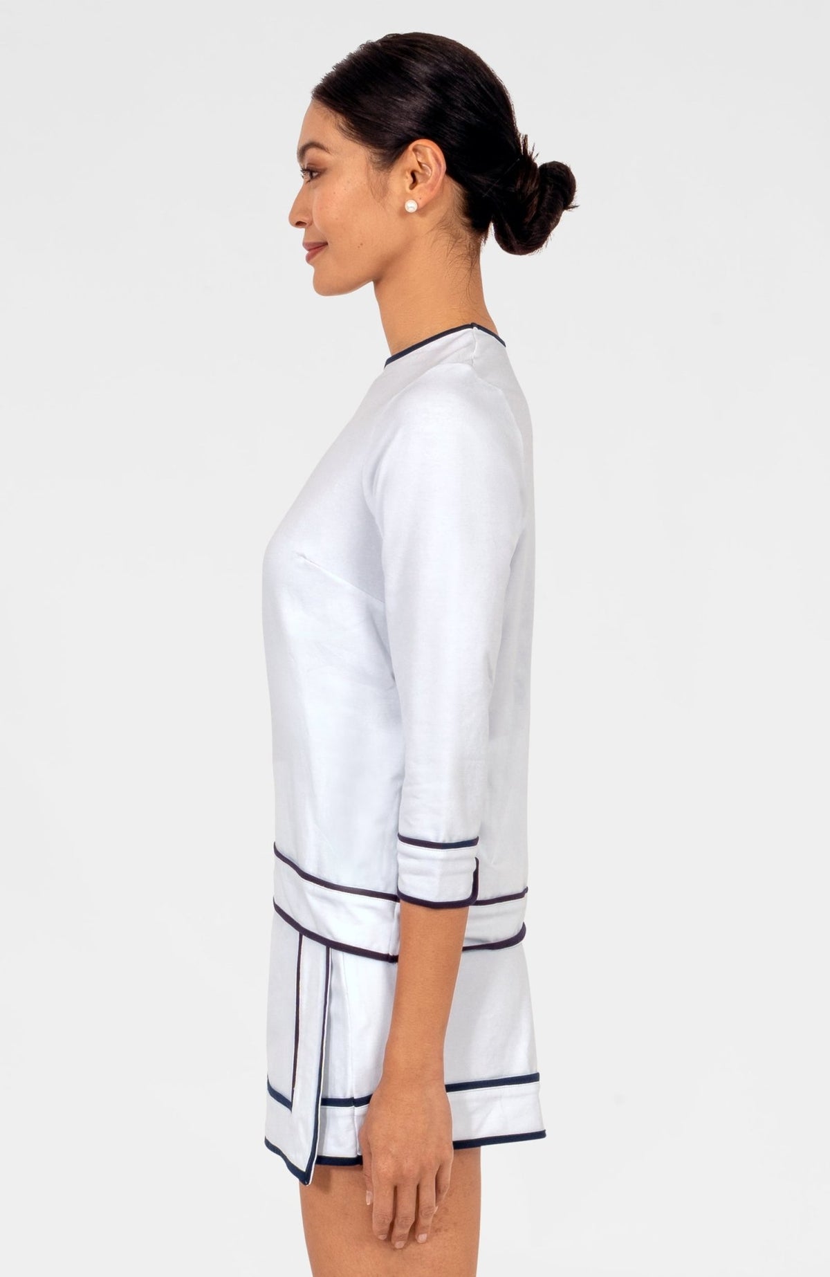 Sweatshirt - Trim It Up White Navy