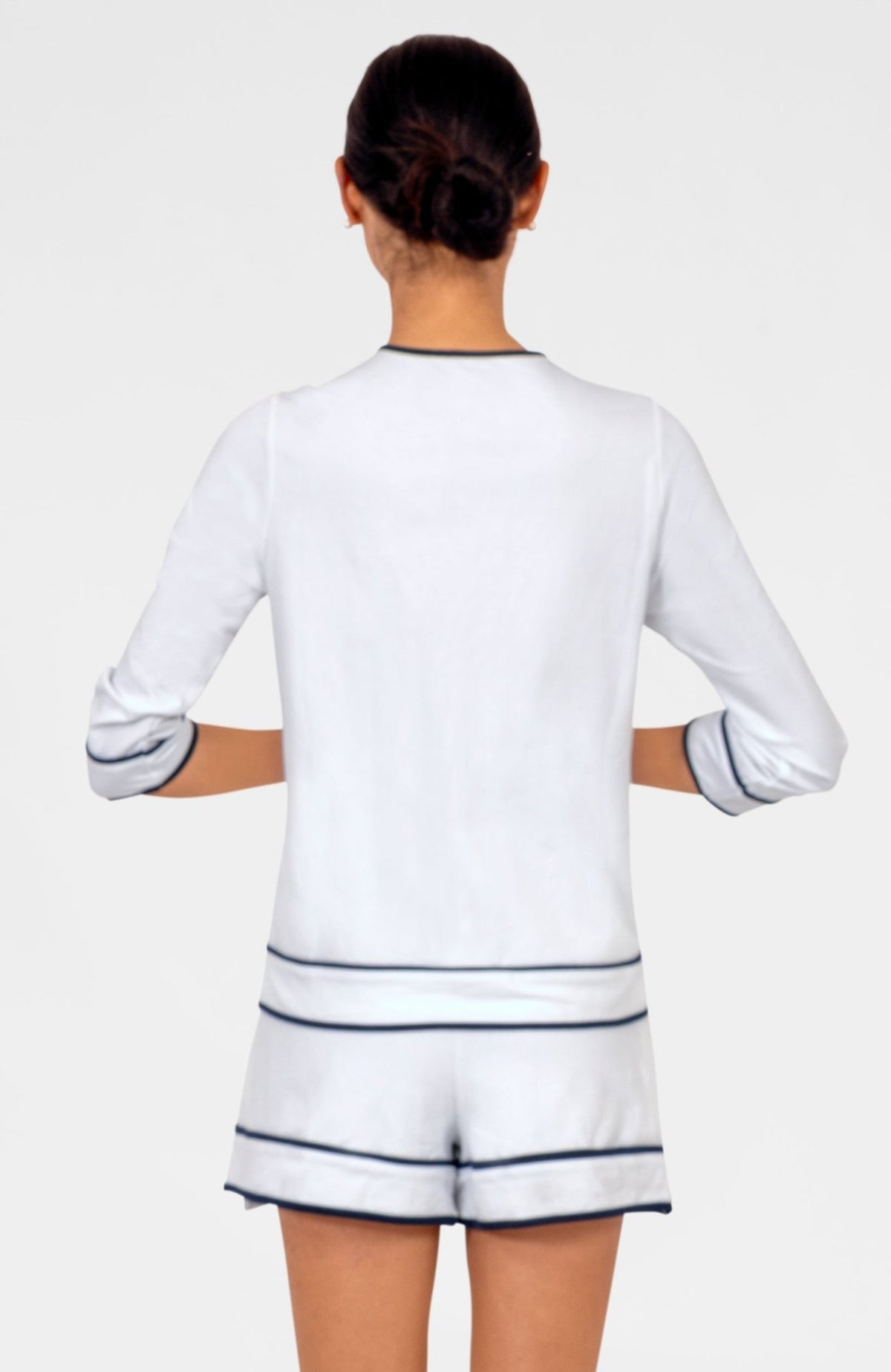 Sweatshirt - Trim It Up White Navy