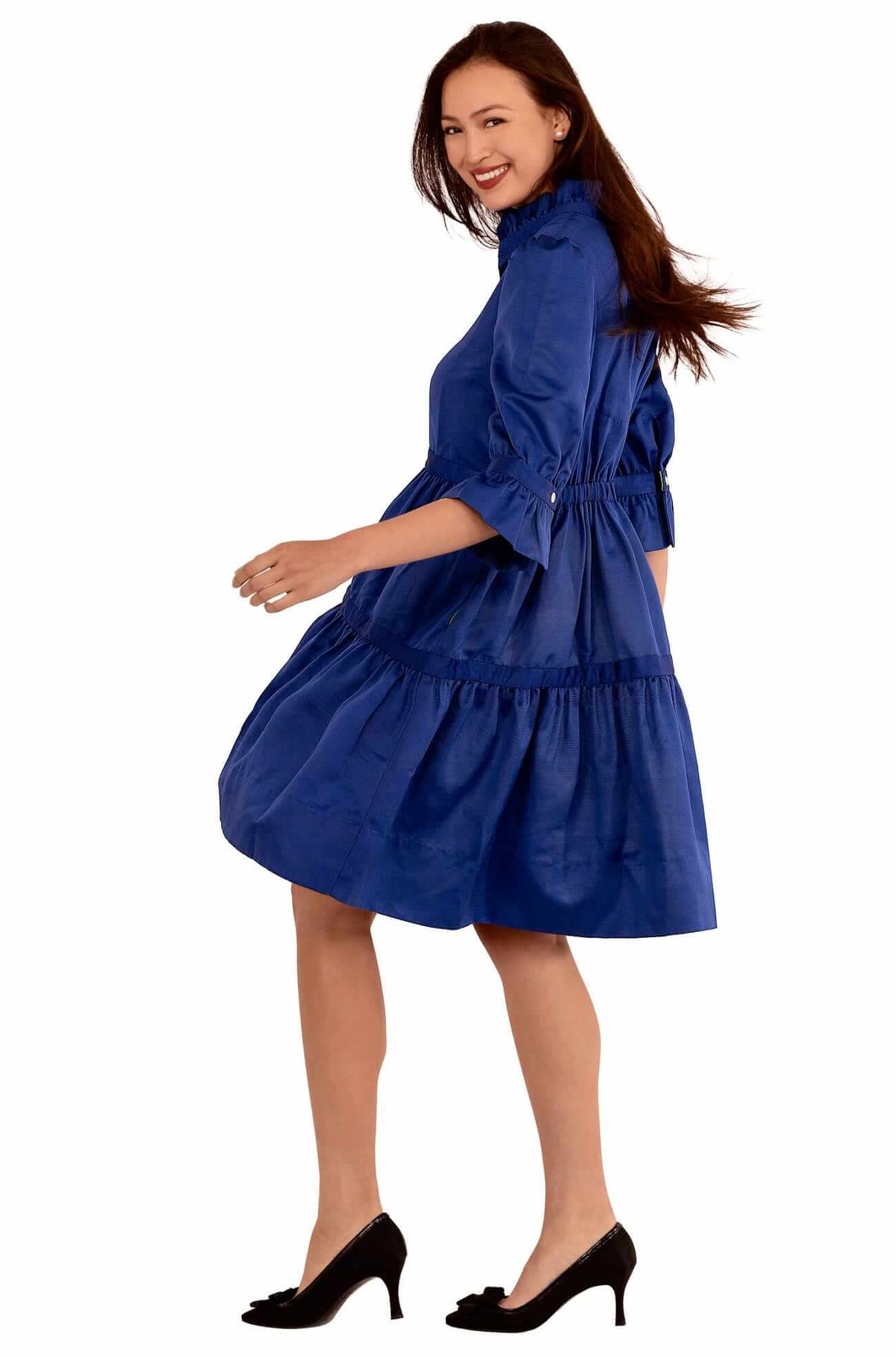 Teardrop Dress - Faille - Final Sale Royal