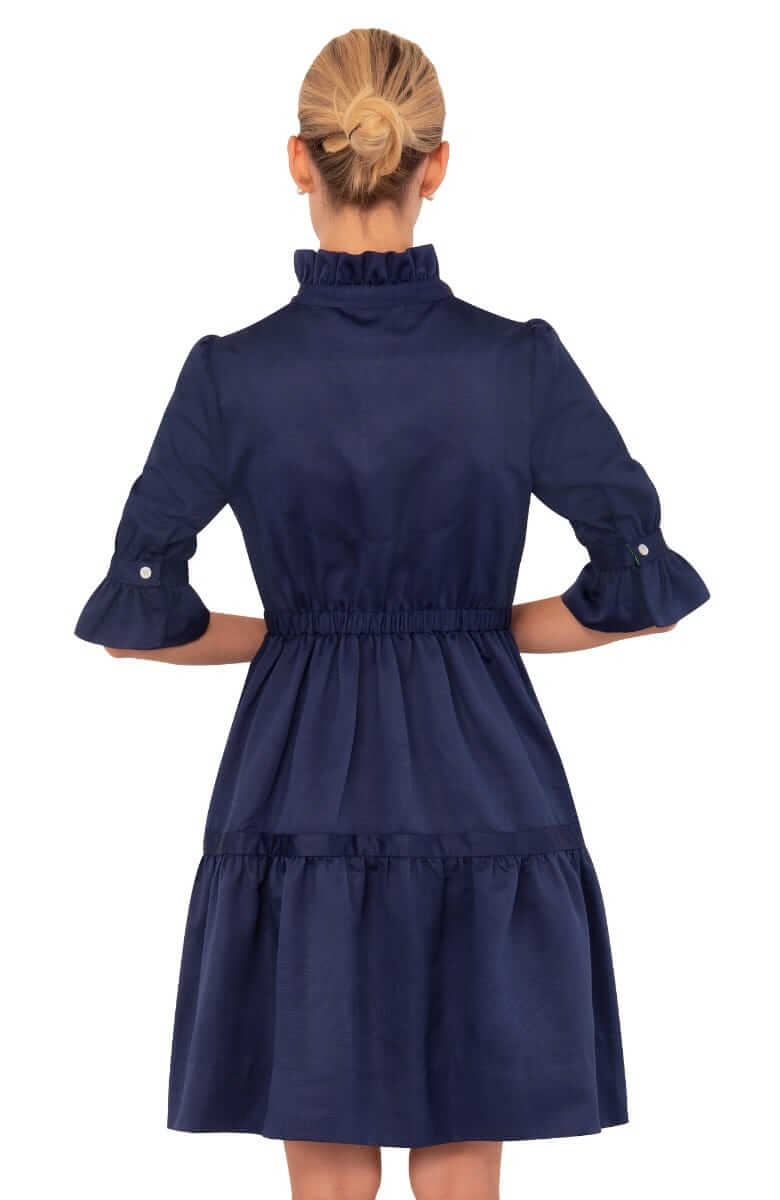 Teardrop Dress - Faille - Final Sale Navy