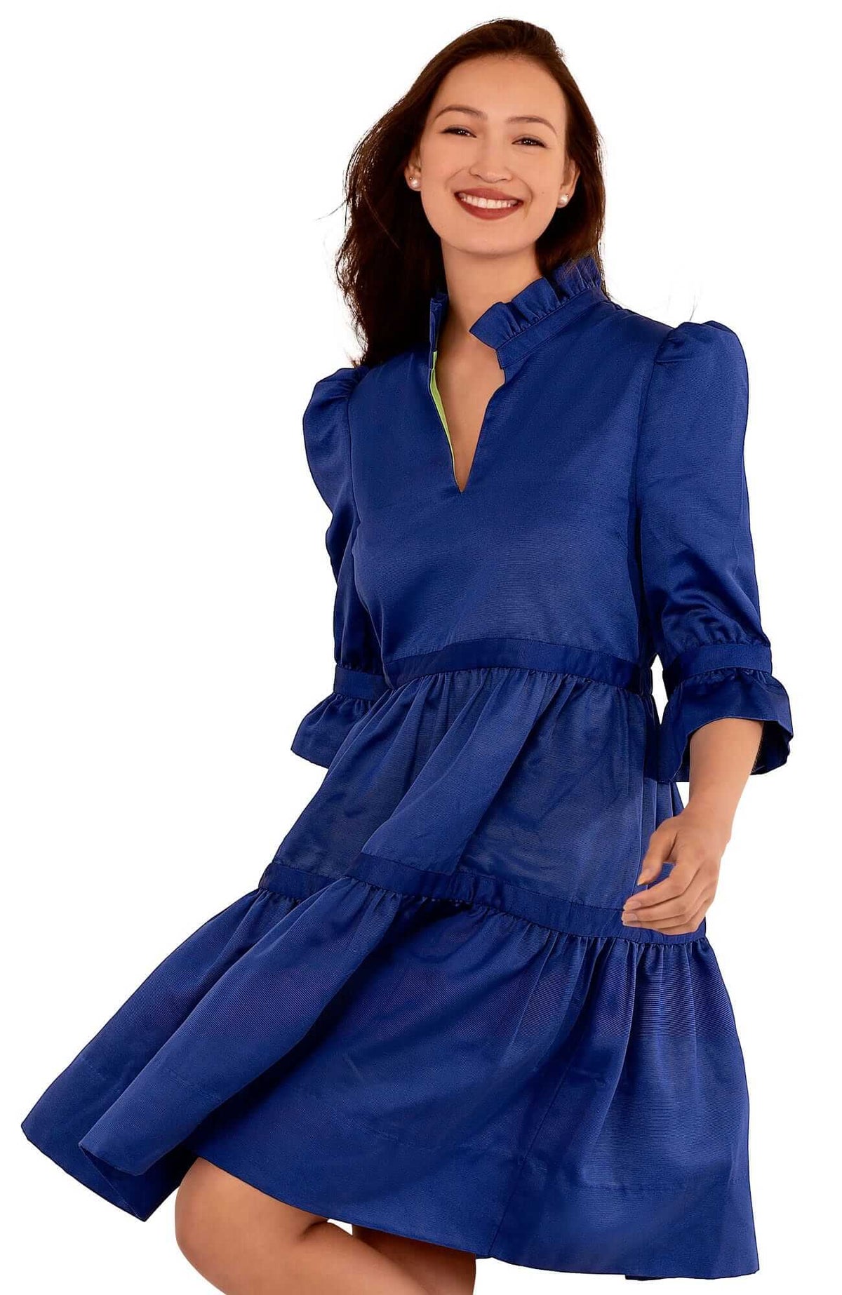 Teardrop Dress - Faille - Final Sale Royal