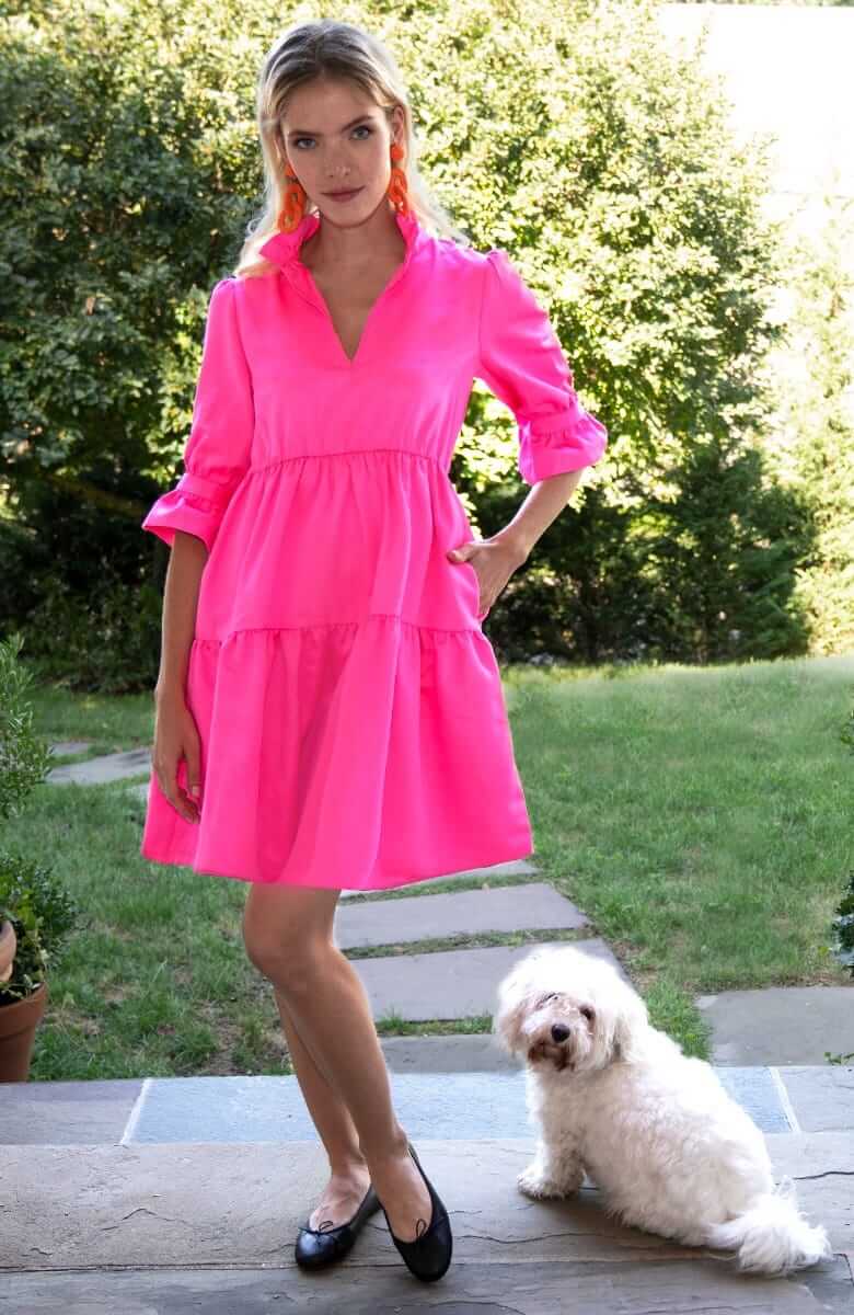 Teardrop Dress - Faille - Final Sale Pink