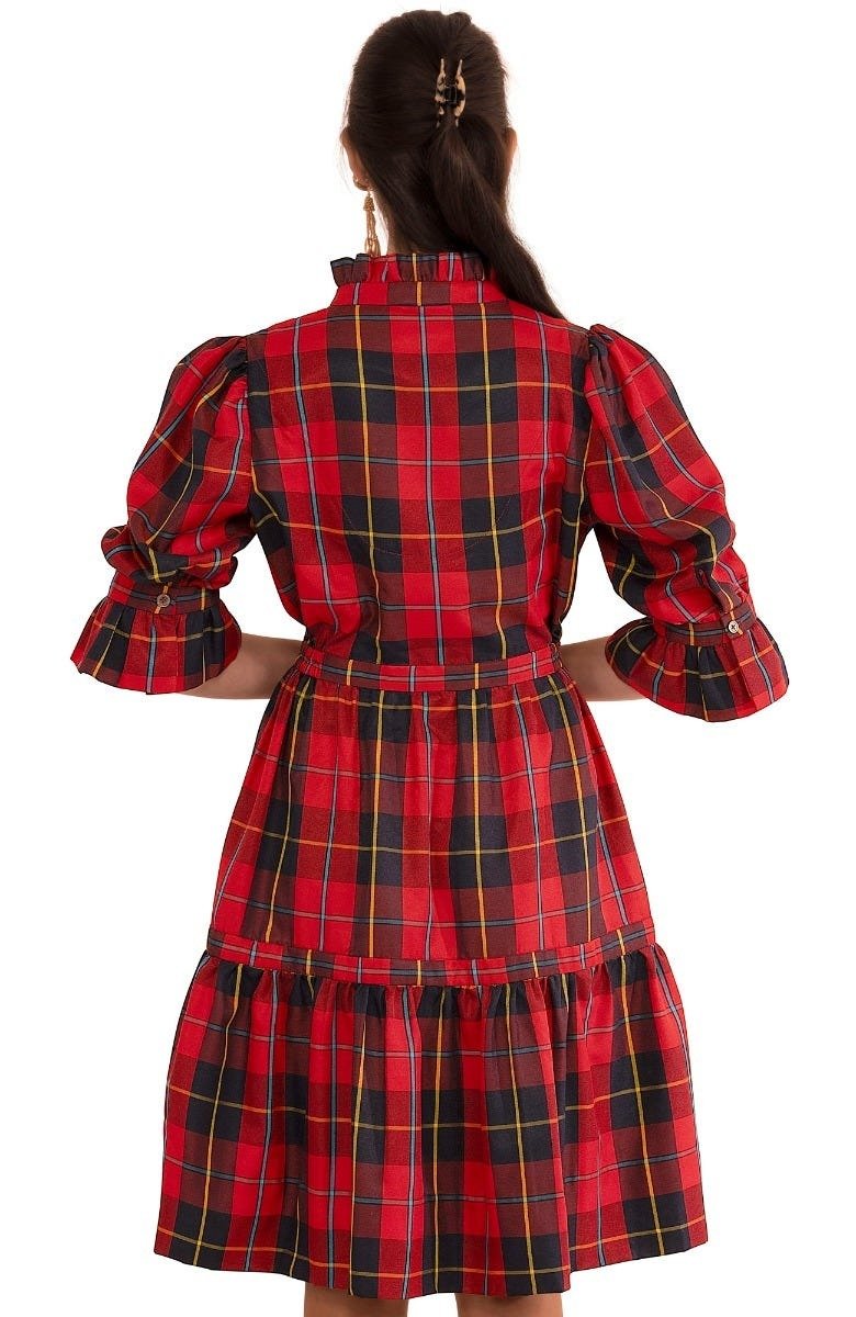 Teardrop Dress Plaidly Cooper - Final Sale Redmulti Plaid