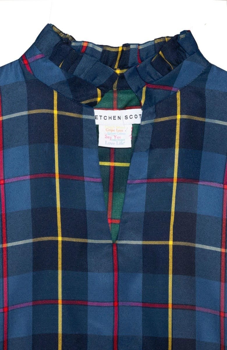 Teardrop Dress Plaidly Cooper - Final Sale Bluemulti Plaid