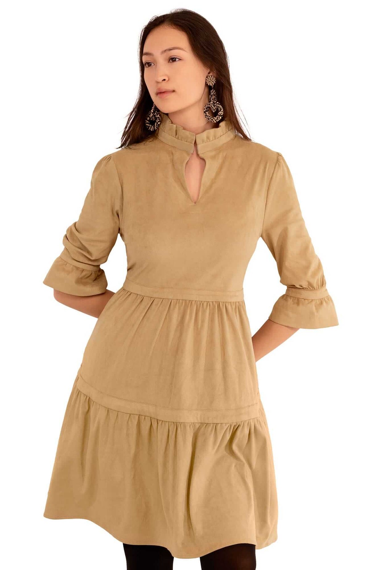 Teardrop Dress - Ultra Suede - Final Sale Beige