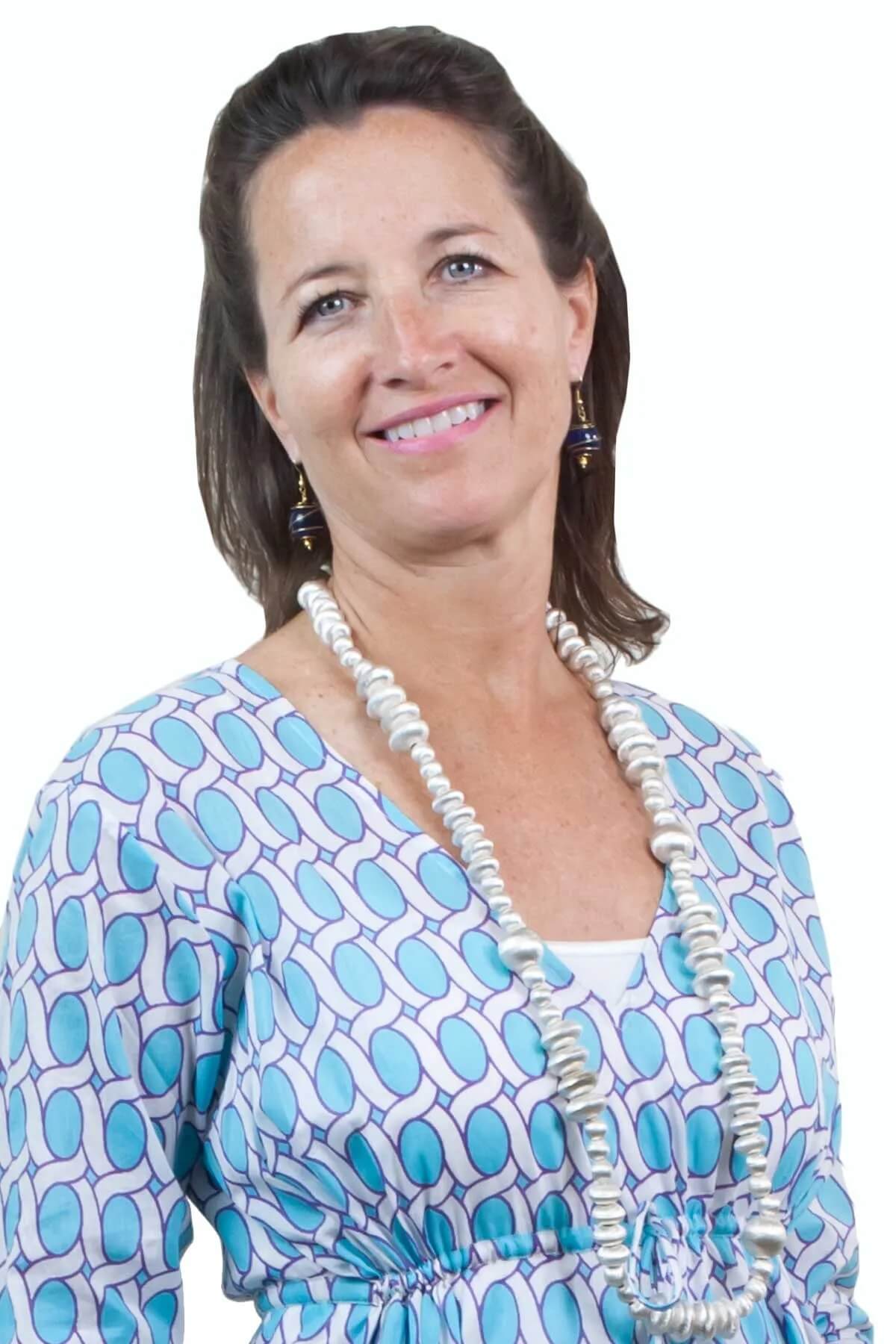 "The Athena" Long Beaded Necklace Silver