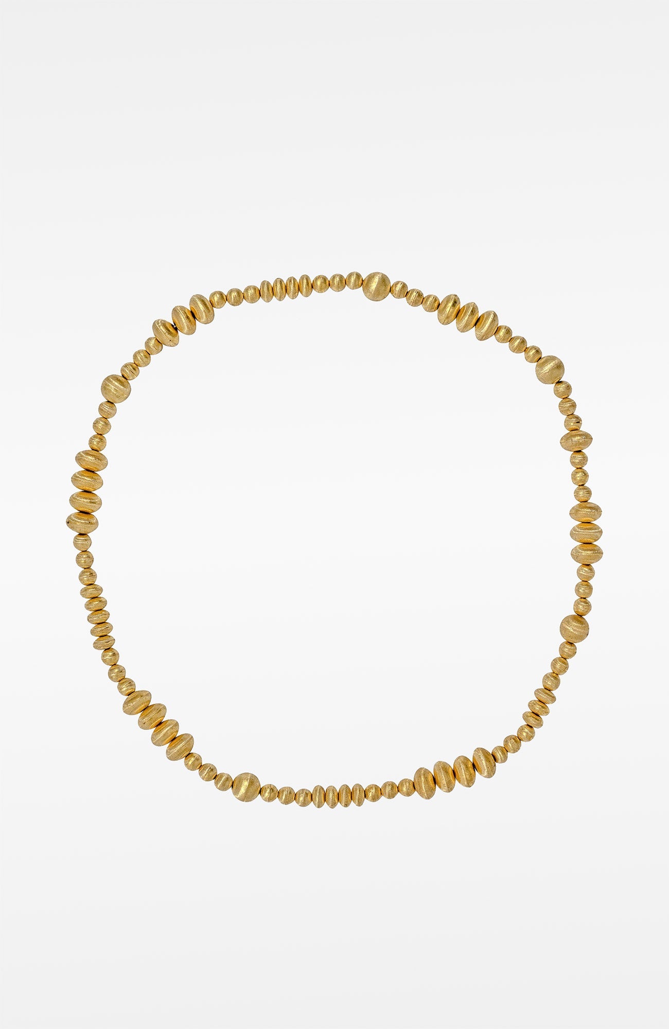 "The Athena" Long Beaded Necklace Gold