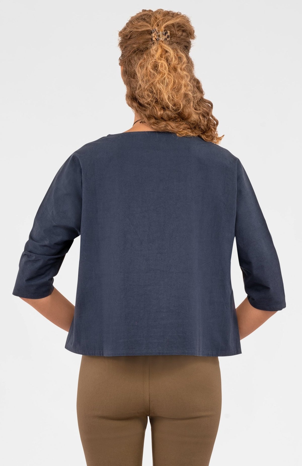 The Ayn Top - Solid - Final Sale Navy