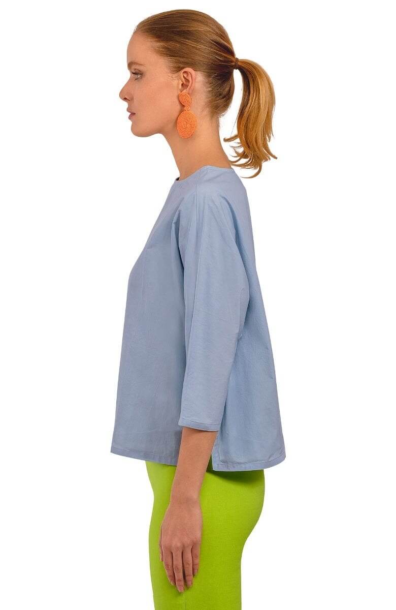 The Ayn Top - Solid - Final Sale Periwinkle