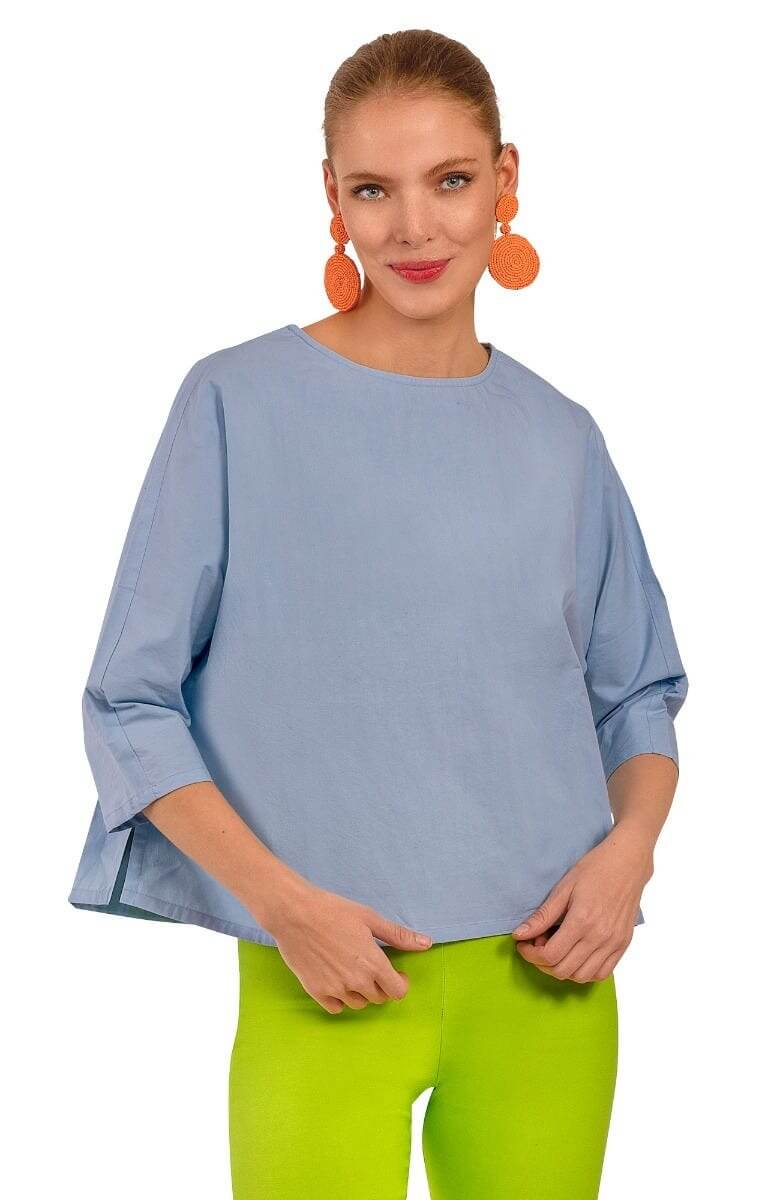 The Ayn Top - Solid - Final Sale Periwinkle