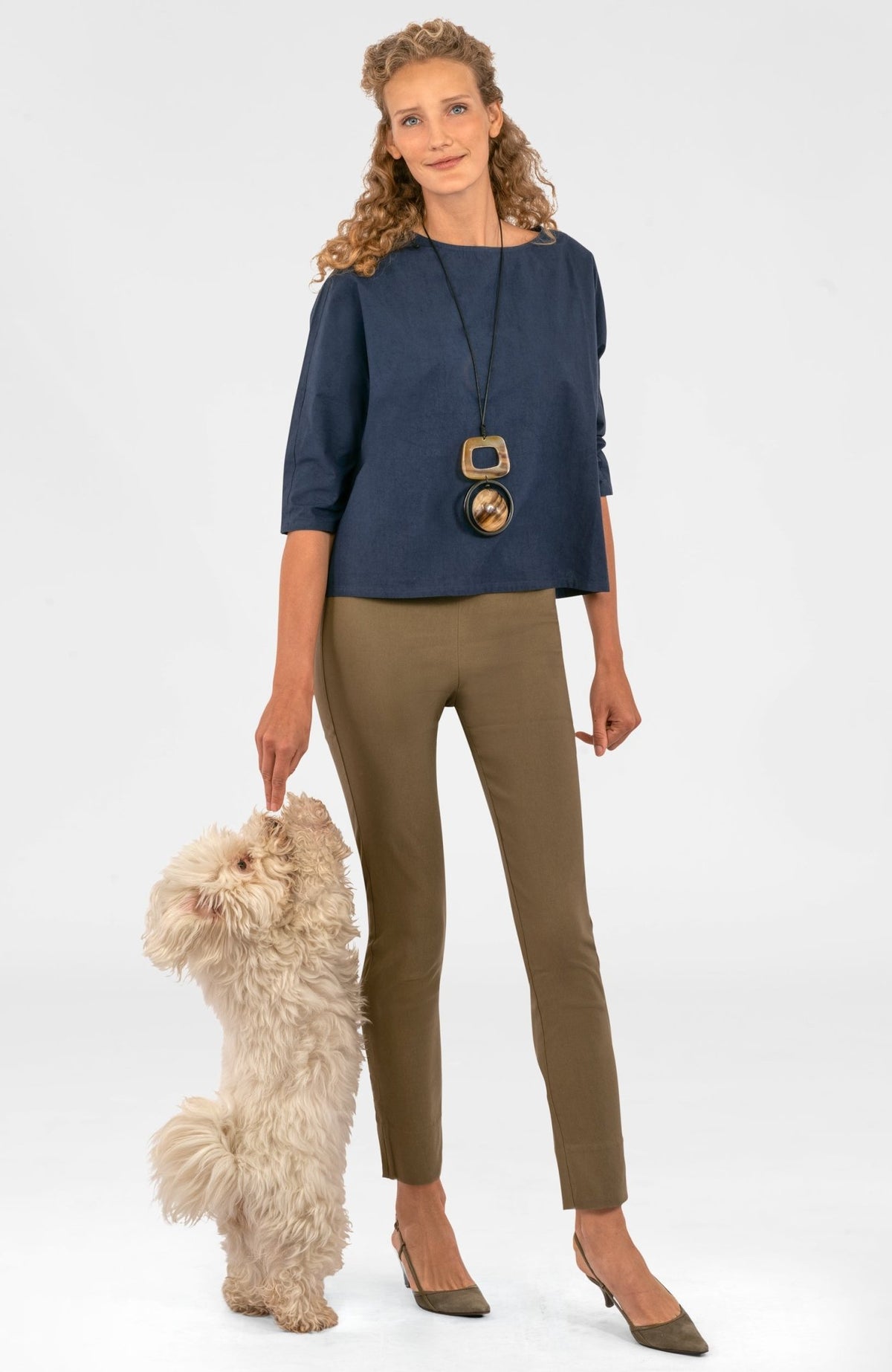 The Ayn Top - Solid - Final Sale Navy