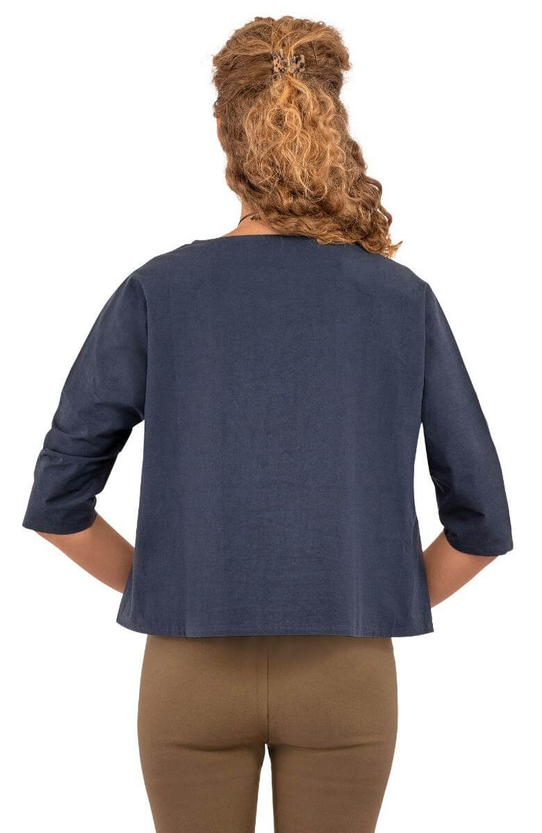 The Ayn Top - Solid - Final Sale Navy