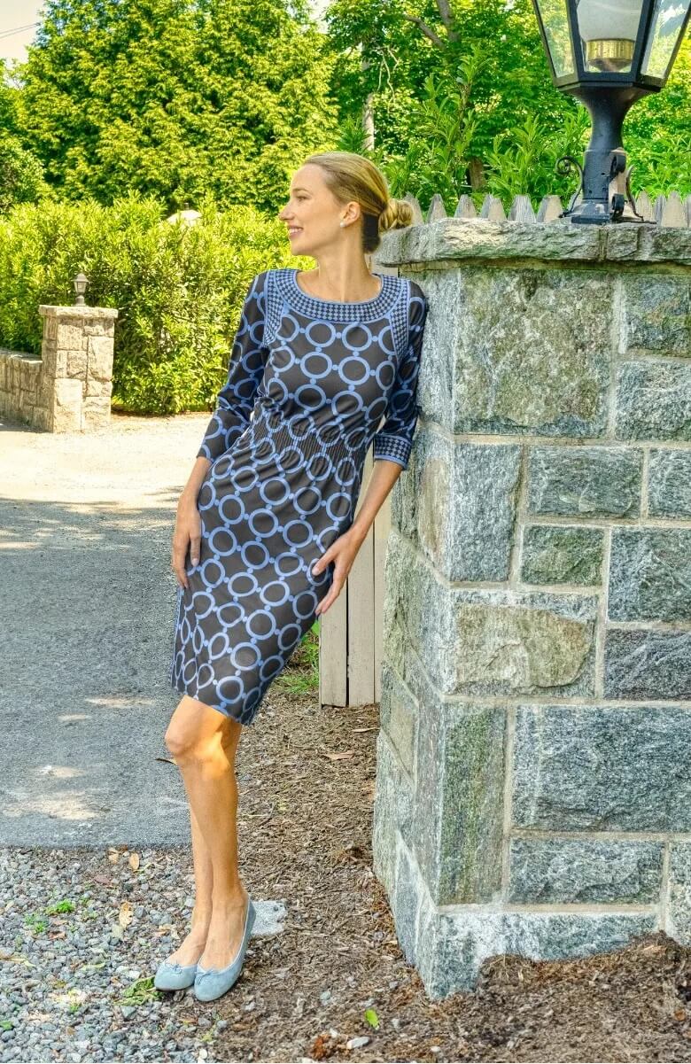 The Cinch Dress - Dip & Dot - Final Sale Gray