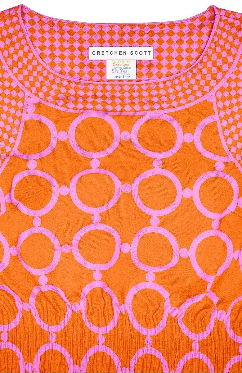 The Cinch Dress - Dip & Dot - Final Sale Orange