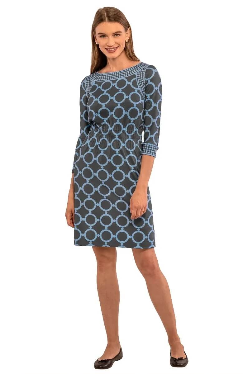 The Cinch Dress - Dip & Dot - Final Sale Gray