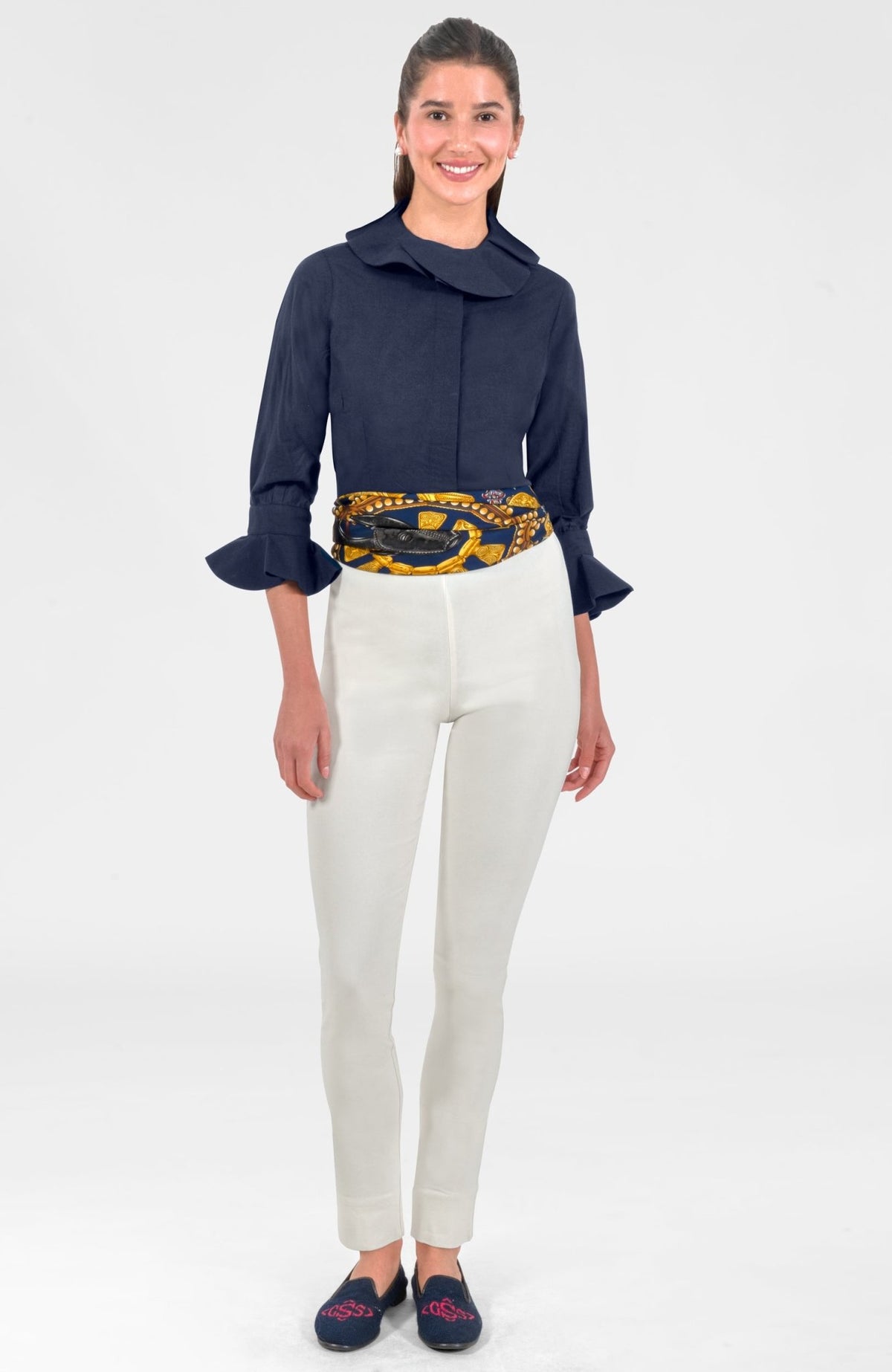 The Harlequin Blouse - Solid Navy