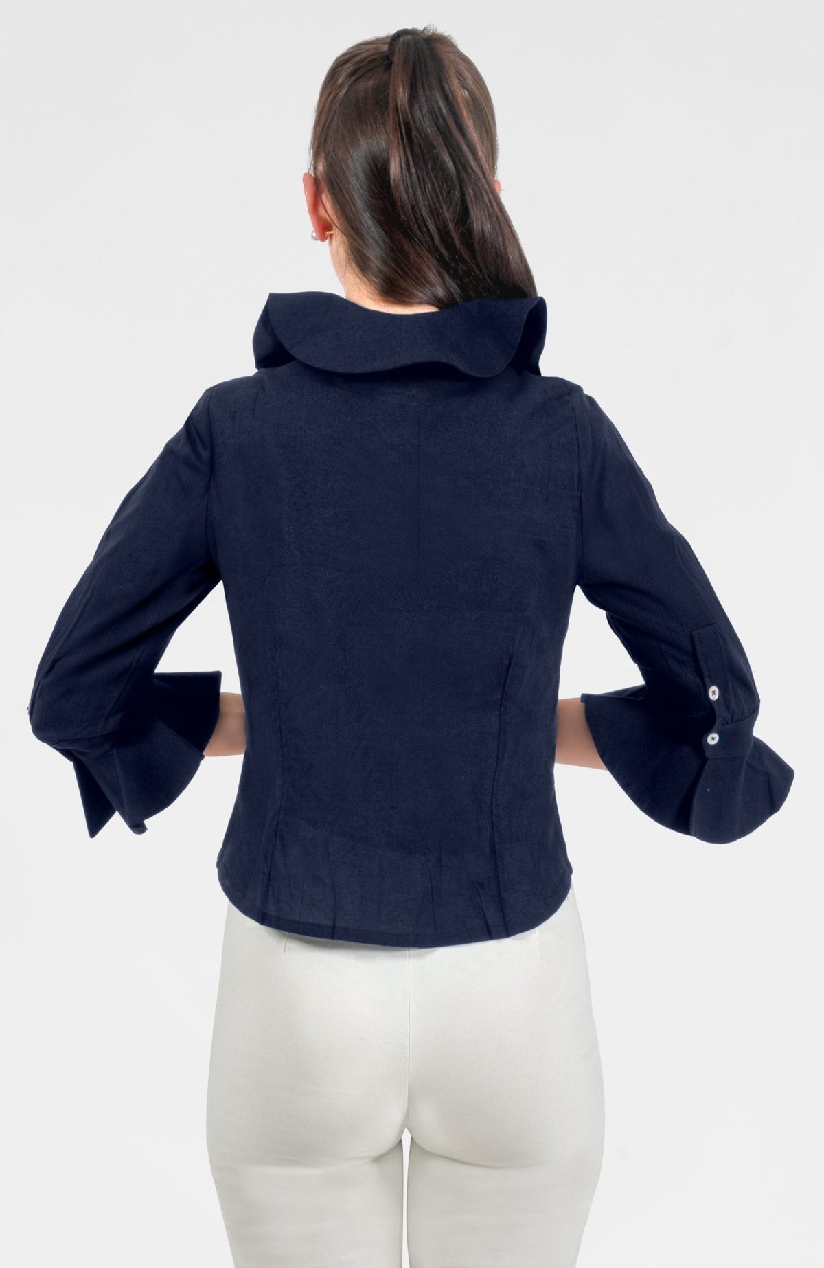 The Harlequin Blouse - Solid Navy