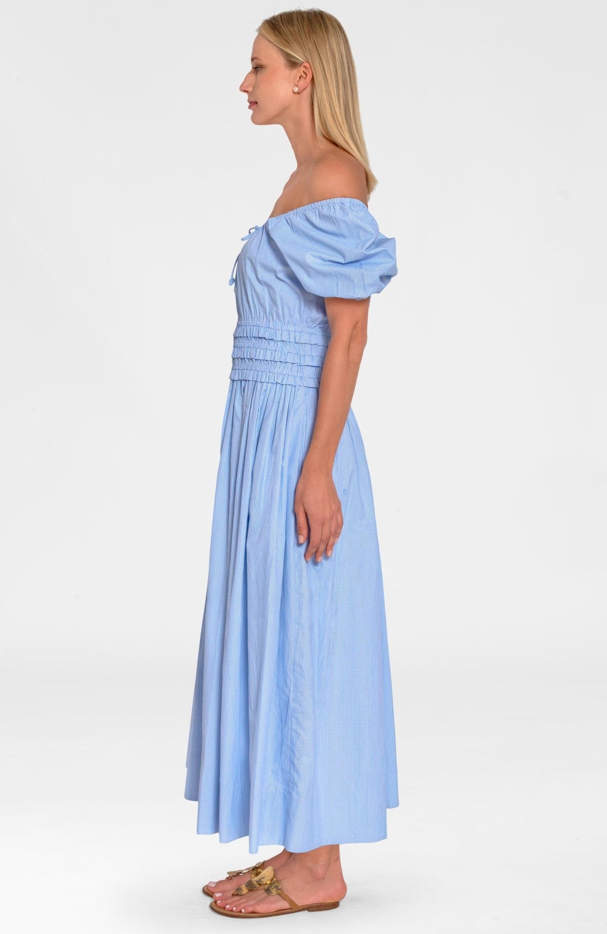The Julie Dress - Gingham Periwinkle