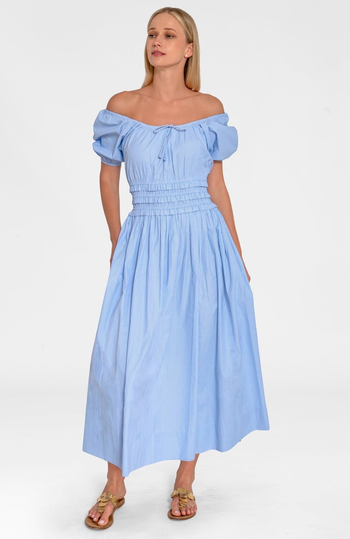 The Julie Dress - Gingham Periwinkle
