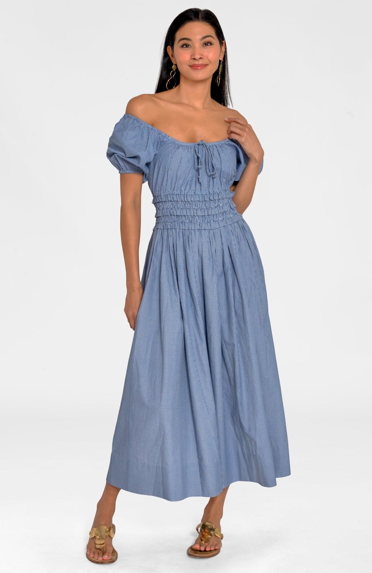 The Julie Dress - Gingham Navy