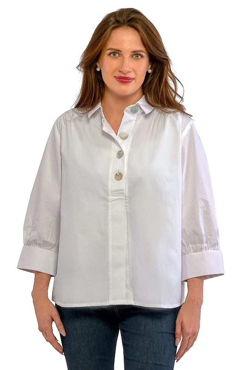 The Mary Top - Solid - Final Sale White
