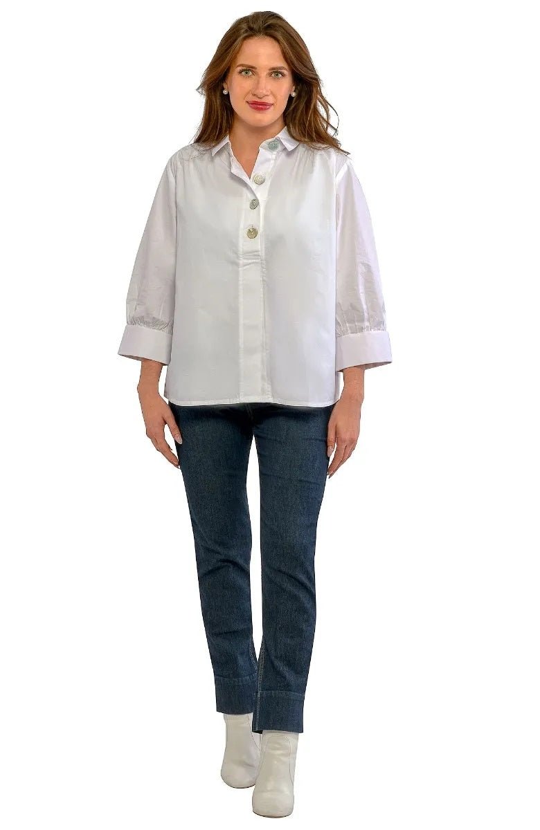 The Mary Top - Solid - Final Sale White