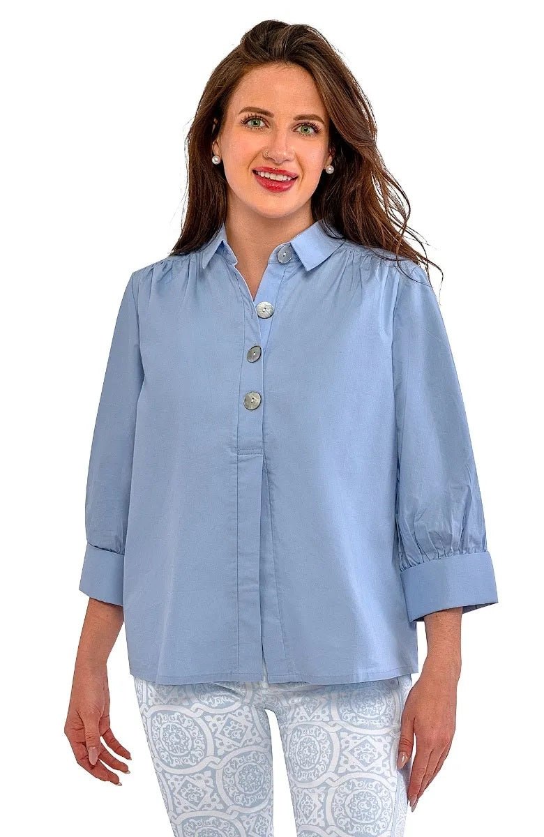 The Mary Top - Solid - Final Sale Periwinkle