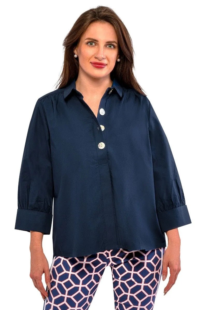 The Mary Top - Solid - Final Sale Navy