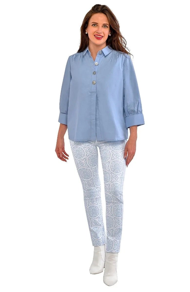 The Mary Top - Solid - Final Sale Periwinkle