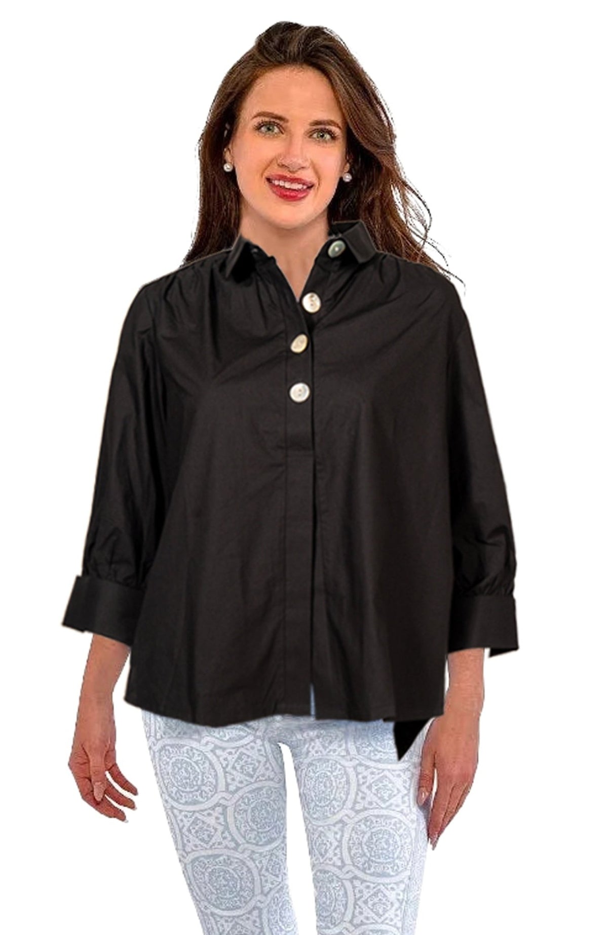 The Mary Top - Solid - Final Sale Black