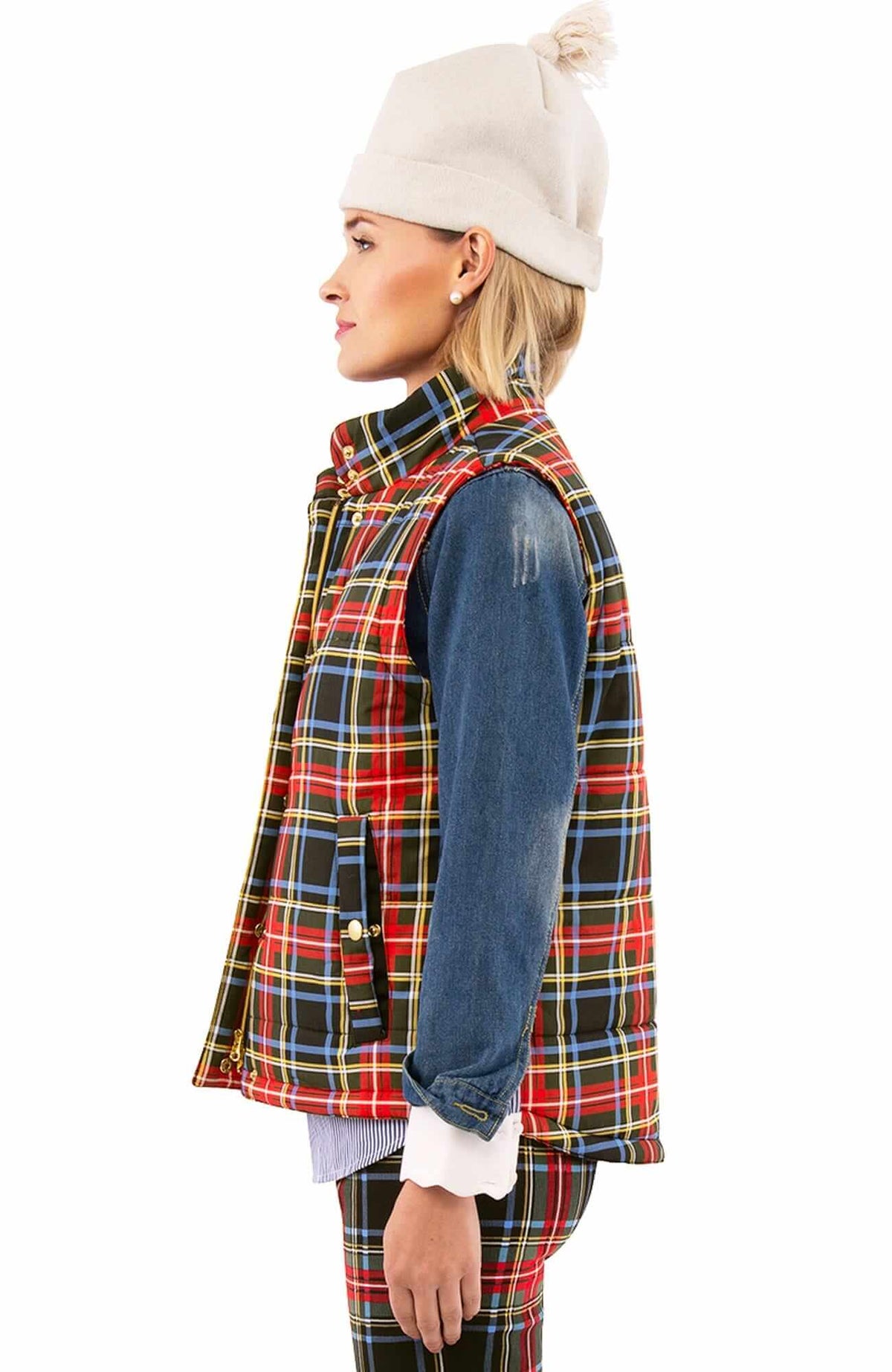 The Puffer Vest - Duke of York Black Multi