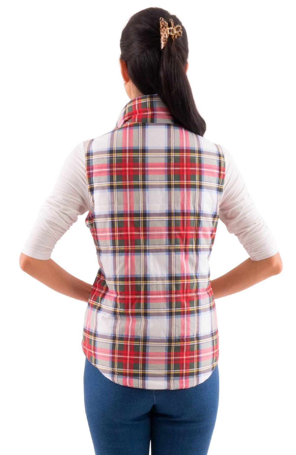 The Puffer Vest - Duke of York White Multi