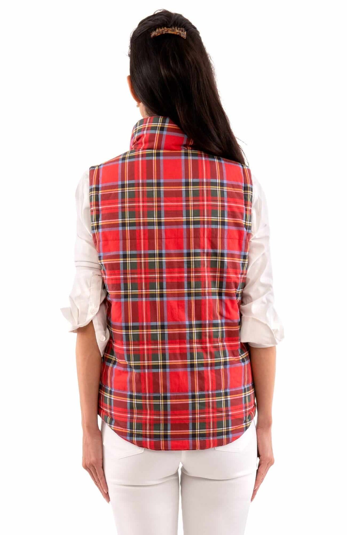 The Puffer Vest - Duke of York Red Multi